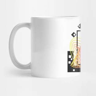 Harmonograph Pendulum Geometry | Plasma MultiVerse Yellow Red Blue Mug